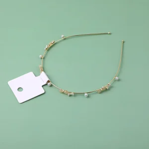 Cerchietti per capelli in lega di perle di strass moda-14