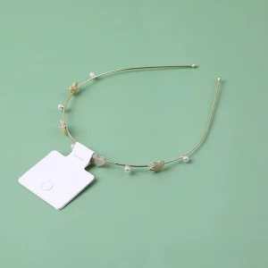 Cerchietti per capelli in lega di perle di strass moda-16