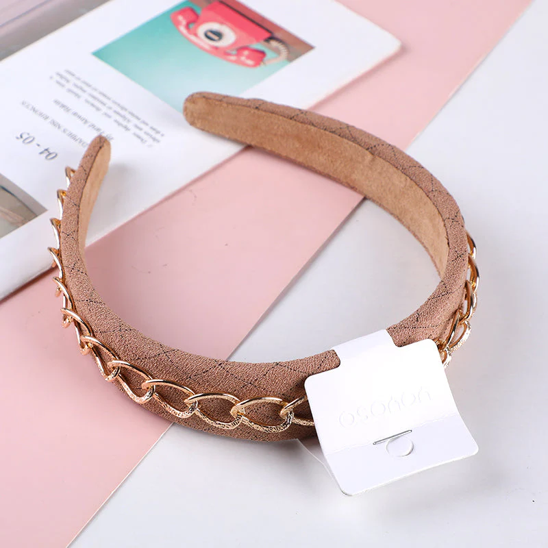 Cerchietto per capelli con treccia e catena - immagine 2