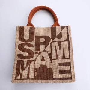 Borsa inglese creativa in lino marrone